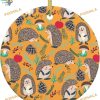 Hedgehog Forest Round Ornament 2023, Family Tree Decoration, Xmas Decor