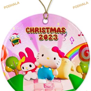 Hello Kitty 2023 Baby Christmas Keepsake, Personalized Family Ornaments