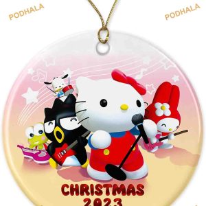 Hello Kitty Gift Personalized Family Christmas Ornament 2023