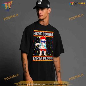 Here comes Santa Floss Christmas Shirt For Women Men