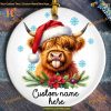 Highland Cow Xmas 2023 Keepsake Ornament, Personalized Family Ornament, Farmhouse Decor