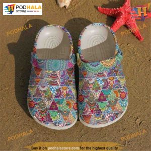 Hippie Bohemian Pattern Shoes Men Women Crocs, Creative Christmas Gift Ideas