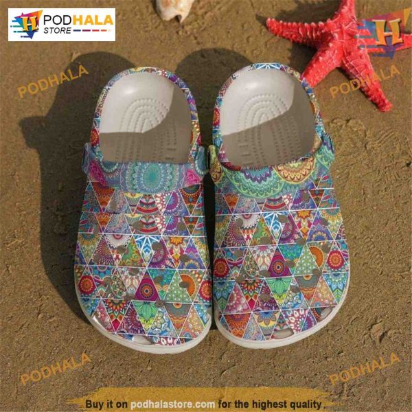 Hippie Bohemian Pattern Shoes Men Women Crocs, Creative Christmas Gift Ideas