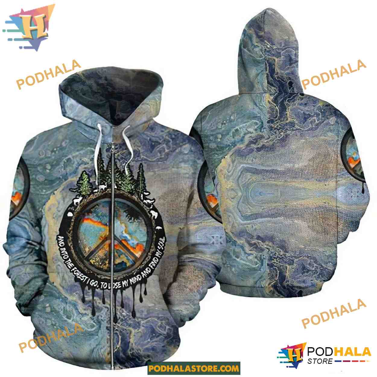 Hippie Forest Soul Unisex Print All 3D Christmas Hoodie Hippie Forest Soul Unisex Print All 3D Christmas Hoodie
