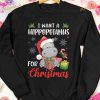 Hippopotamus Christmas Wish Tee, Funny Christmas Gift Ideas