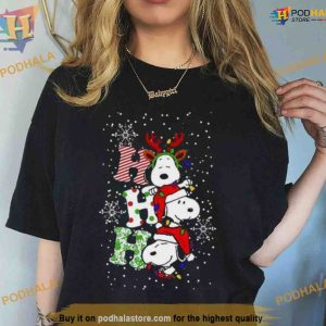 Ho Ho Ho Snoopy and Peanuts Reindeer Santa Xmas Shirt, Funny Christmas Gift Ideas