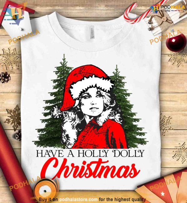 Holly Dolly Christmas Spirit Shirt, Inspired by Dolly Parton