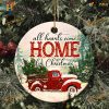Home for Christmas 2023 Ornament, Red Truck Farmhouse Decor