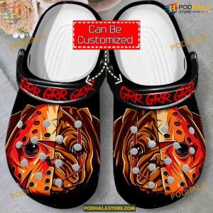 Honor Mask Pug Crocs Animal Print Dog Clogs, Unique Design