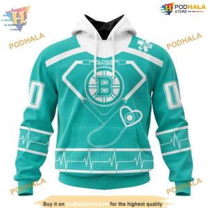 Honoring Healthcare Heroes Personalized NHL Boston Bruins Hoodie 3D Supportive Merch 1