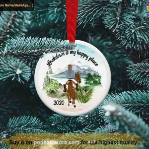 Horse Rider Christmas Tree Ornament, Personalized Equestrian Gift