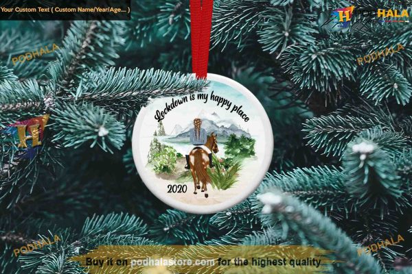 Horse Rider Christmas Tree Ornament, Personalized Equestrian Gift