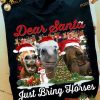Horse Santa Hat Xmas Shirt, Equestrian's Choice for Funny Xmas Gifts