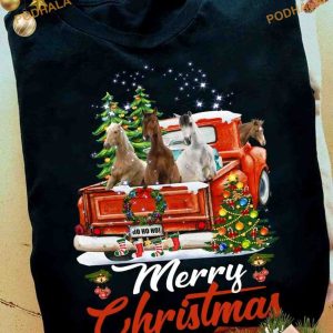 Horse Tractor Christmas Tree Shirt, Family Christmas Shirt Ideas