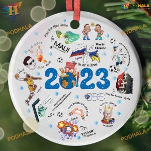 Hot News 2023 Christmas Ornament, Set Funny Unique Large Blue Decor