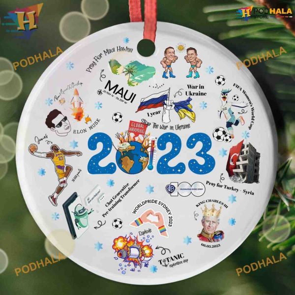 Hot News 2023 Christmas Ornament, Set Funny Unique Large Blue Decor