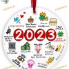 Hot Topics 2023 Ceramic Ornament, Funny Memorable Events Xmas Tree