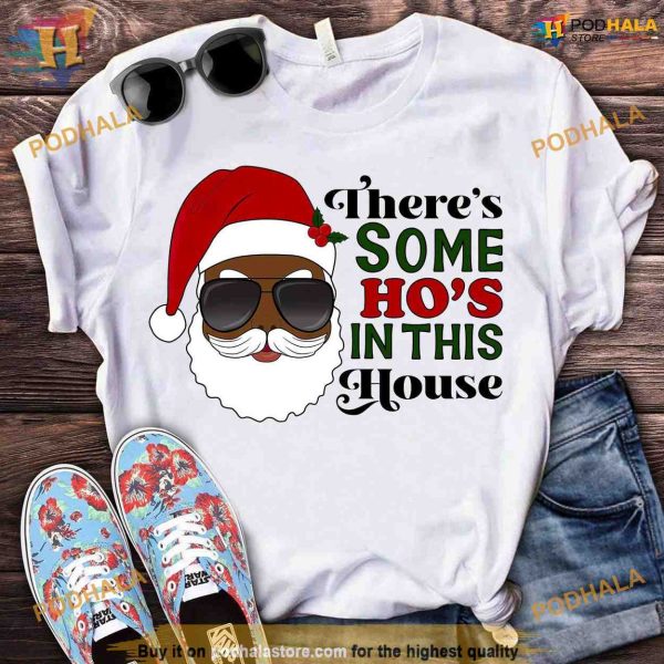 House of Ho’s Festive Santa Shirt, Black Santa’s Ugly Xmas Gift