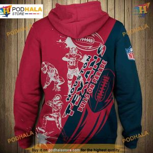 Houston Texans 3D Hoodie Cartoon Player Sweatshirt Cute NFL Apparel 2