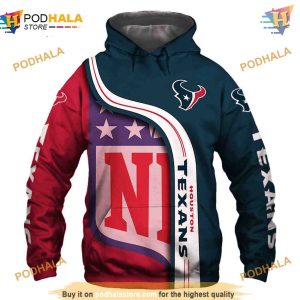 Houston Texans 3D Hoodie Pullover Sweatshirt, NFL Fan's Choice