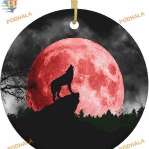 Howling Wolf 2023 Ornament, Unique Family Christmas Tree Decoration