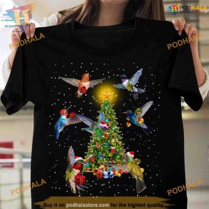Hummingbird Merry Christmas Shirt, Delightful Funny Christmas Shirt For Family