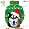 Huskey Dog Graphic Xmas 3D Hoodie Sweatshirt, Funny Christmas Gifts