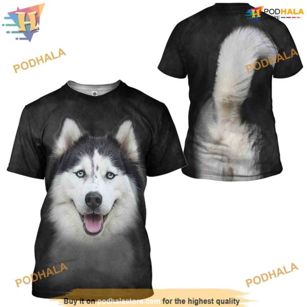 Husky Dog Costume Full All Over Printed 3D Hoodie Sweatshirt