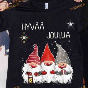Hyvaa Joulua Gnome Shirt, Funny Christmas Gift Ideas