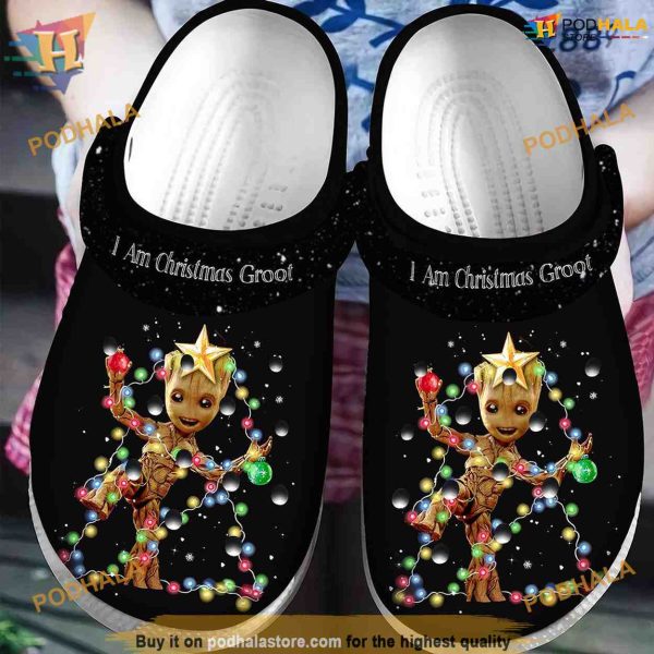 I Am Christmas Groot Crocs Classic Clogs, Funny Xmas Gifts