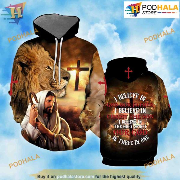 I Believe In God 3D Funny Hoodie Christmas, Xmas Gifts