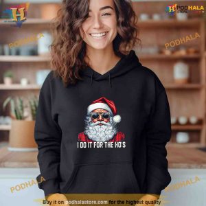 I Do it For The Hos Santa Christmas 2023 Shirt Hoodie 2