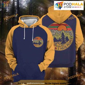 I Hate People - Camping Full Over Printed Unisex 3D Hoodie