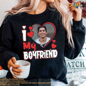 I Love My Boyfriend Custom Photo Shirt Personalized Xmas Gift Idea 2