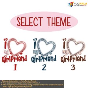 I Love My Girlfriend Custom Photo Shirt Personalized Xmas Gift Idea 2