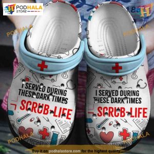 I Served During These Dark Times Nurse Crocs, Funny Christmas Ideas