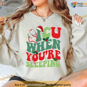 ICU Nurse Christmas Sweatshirt Funny Santa ICU Tee Nurse Tech Gear 2