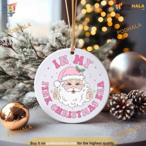 In My Pink Christmas Era Taylor Ornament, Personalized 1st Christmas Ornaments