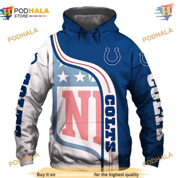Indianapolis Colts 3D NFL Hoodie, Essential NFL Apparel for Fans