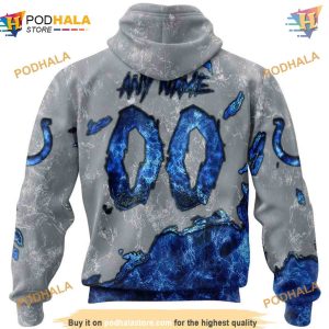 Indianapolis Colts Devil Eyes 3D Hoodie Prime NFL Merchandise 2