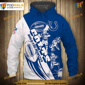 Indianapolis Colts NFL Hoodie 3D Cartoon, Trendy NFL Apparel