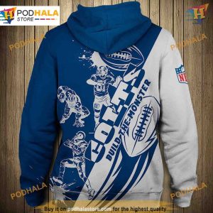 Indianapolis Colts NFL Hoodie 3D Cartoon Trendy NFL Apparel 2