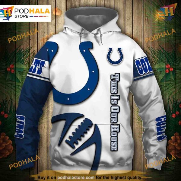 Indianapolis Colts NFL Hoodie 3D Graphic, Affordable NFL Apparel Pullover