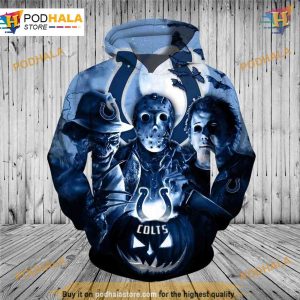 Indianapolis Colts NFL Hoodie 3D Halloween, Horror Night NFL Apparel