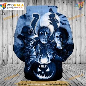 Indianapolis Colts NFL Hoodie 3D Halloween Horror Night NFL Apparel 2