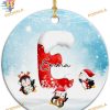 Initial Letter E 2023 Ornament, Personalized 1st Christmas Ornaments