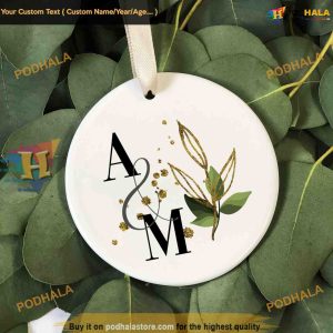 Initials & Botanical Ceramic Keepsake, Personalized Gift