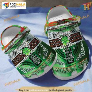 Irish Blessing Cross Christian Flag St Patrick’s Crocs, Funny Xmas Gifts
