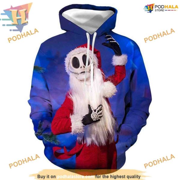 Jack Old Snowman Christmas Blue 3D Hoodie, Funny Xmas Gift Ideas