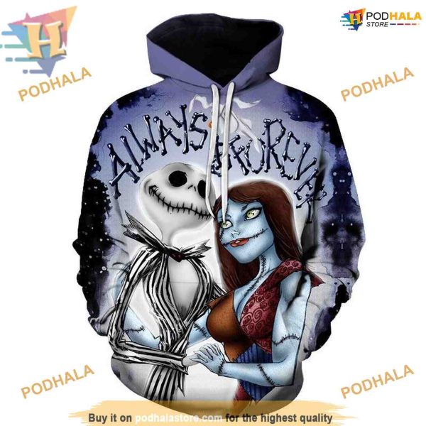 Jack Sally Christmas 3D Unisex Hoodie, Funny Xmas Gifts